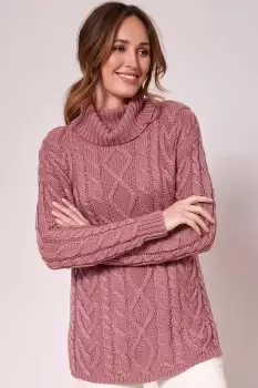Image of Cable Cowl Neck Jumper