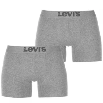 Image of Levis Levis 2 Pack Boxer Shorts - Grey/Grey