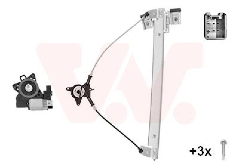 Image of VAN WEZEL Window regulator VAN WEZEL 2740263