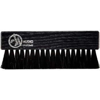 Image of Oak Wood Brush Black With Antistatic Goat And Nylon Fiber - Deluxe (Dry & Wet Cleaning)