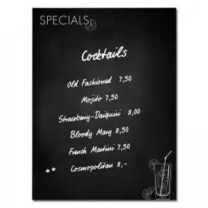 Image of Wall Mounted Magnetic Glass Board 900x1200x18mm - Matt Happy Hour