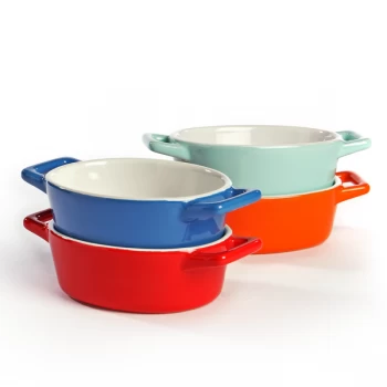 Image of Mini Ceramic Oven Dishes - Set of 4 M&amp;W Oval