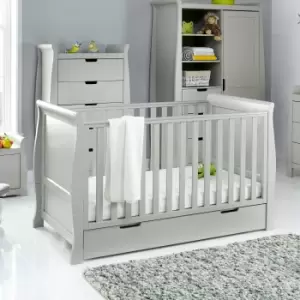 image of Obaby Stamford Classic Cot Bed Warm Grey