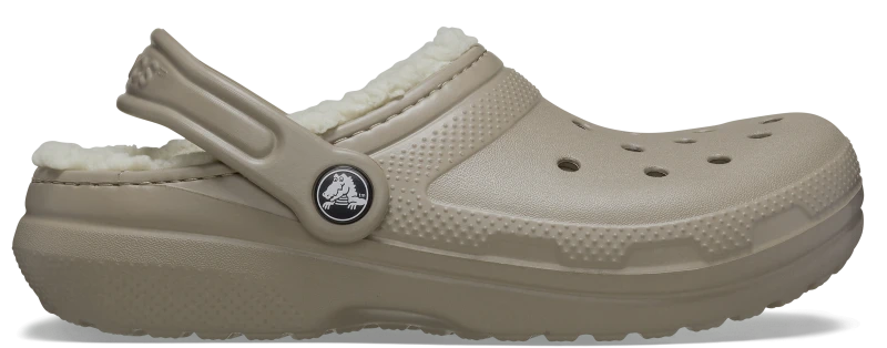 Image of Crocs Kids Classic Lined Clogs Mushroom / Bone C12