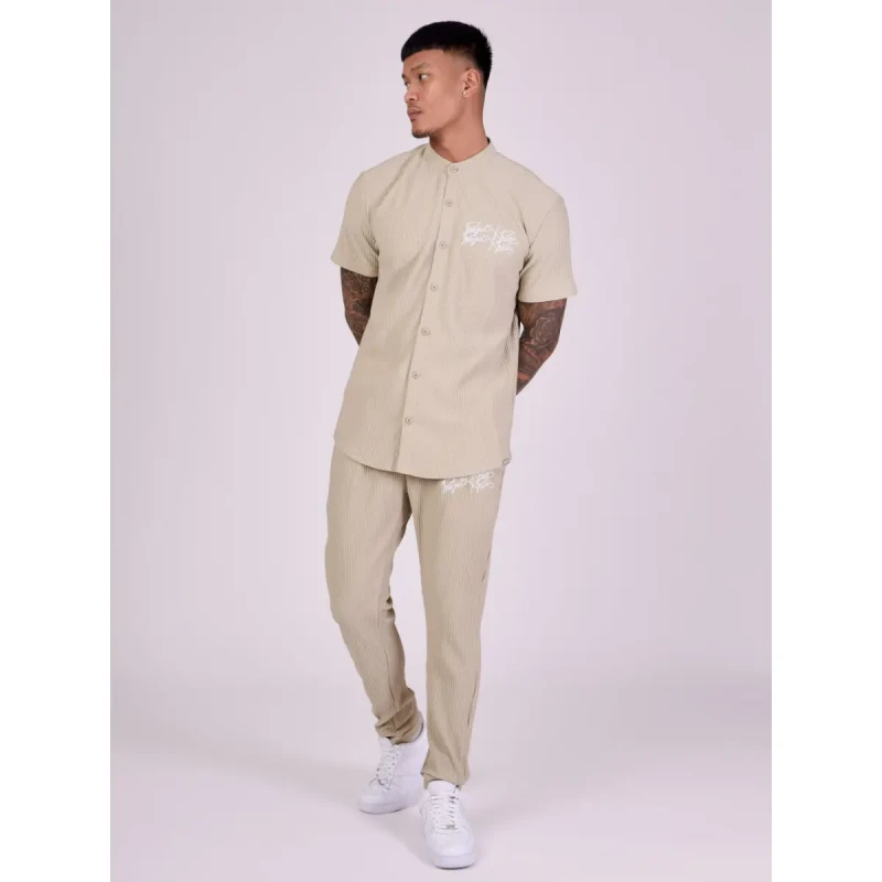 Image of Project X Paris Short sleeve shirt with mao collar Project X Paris Vert Male S