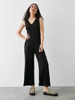 Dorothy Perkins V Neck Jumpsuit - Black, Size 8, Women