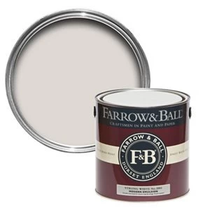 image of Farrow & Ball Modern Strong white No. 2001 Matt Emulsion Paint 2.5L