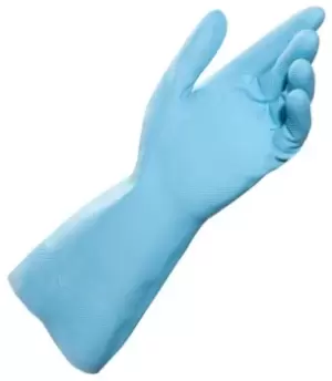 image of Mapa Vital Blue Latex Work Gloves, Size 9, Large, 20 Gloves