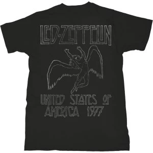 Image of Led Zeppelin - USA '77. Mens Large T-Shirt - Black