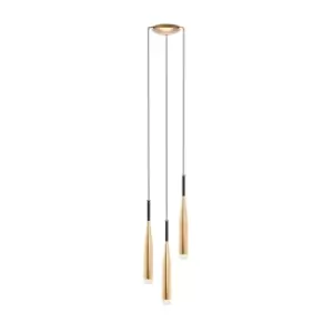 Image of Conte Cluster Pendant Ceiling Light, Gold, Black, White, 3x G9