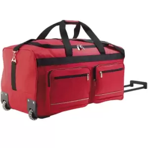 image of SOLS Voyager Rolling Travel Holdall Bag (One Size) (Red) - Red