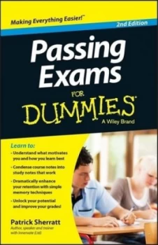 Image of Passing Exams for Dummies by Patrick Sherratt Paperback