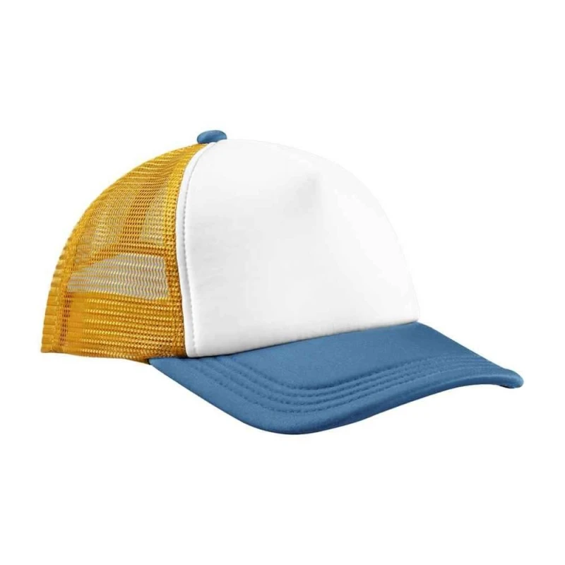 Image of Beechfield Beechfield Men Retro 5 Panel Trucker Cap in Navy Navy One Size Male 5063703386579