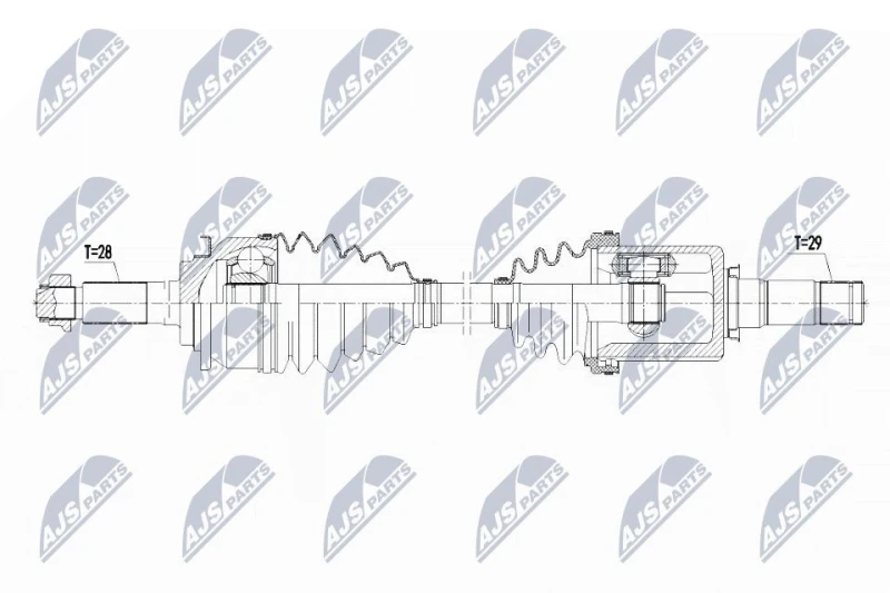 Image of NTY Drive shaft NTY NPW-FR-088