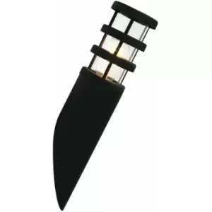 image of Loops - Outdoor IP44 Wall Light Sconce 304 ss Black LED E27 60W Bulb External d01547