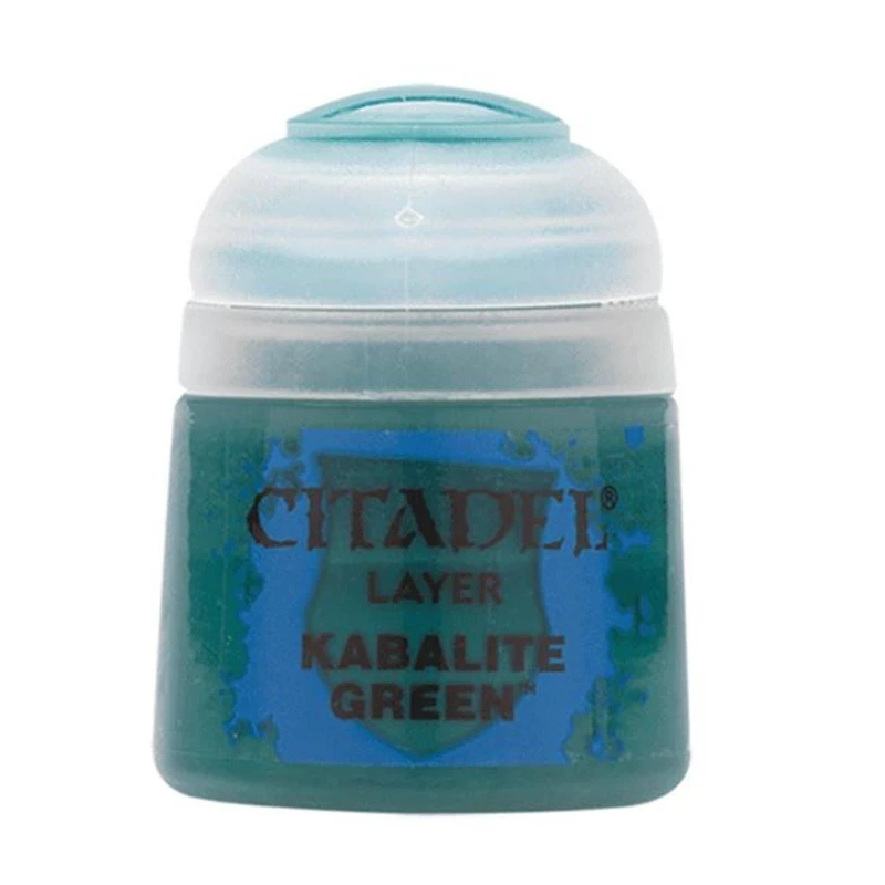 Image of Citadel Games Workshop Colour Layer: Kabalite Green (12ml) Paint Multi