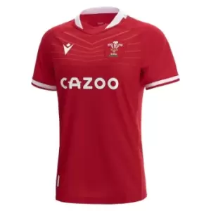 Macron Wales Home Rugby Shirt 2021 2022 Junior - Red