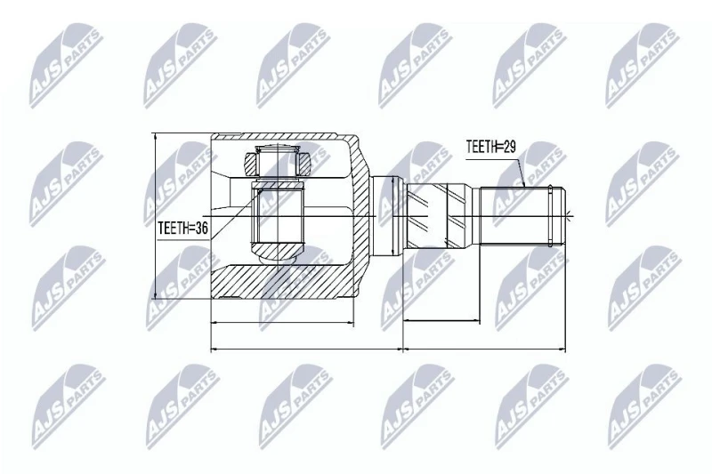 Image of NTY CV joint kit NTY NPW-CH-025