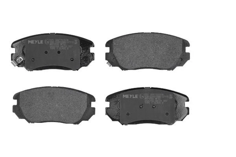 Image of MEYLE 025 244 1519/W Brake pad set Front Axle, with acoustic wear warning, Original Quality, with anti-squeak plate Brake Pad Set,disc brake (402)