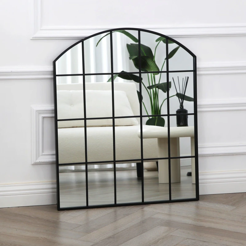 Image of Home Garden Direct Aion - Black Frame Industrial Mirror - 90x75 Black Unisex