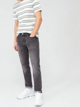 Image of Levis 501 Slim Taper Fit Jeans - Just Grey, Just Grey, Size 30, Length Long, Men