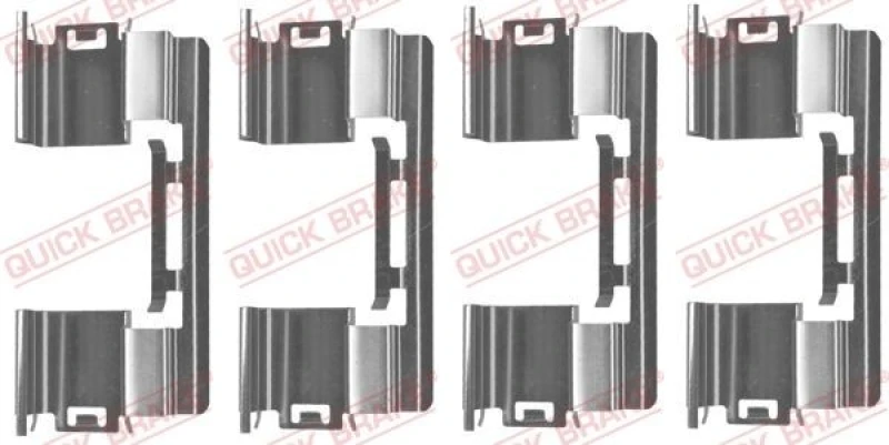 Image of QUICK BRAKE Brake pad fitting kit QUICK BRAKE 109-1813