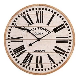 Image of Hometime White Wall Clock Roman Dial 60cm