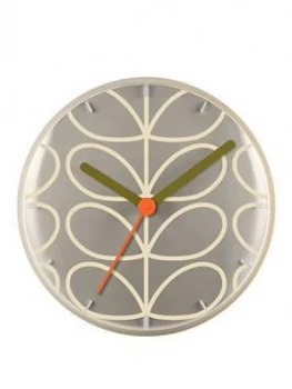 image of Orla Kiely House Linear Stem Wall Clock - Light Grey