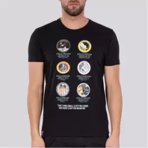 Image of Alpha Industries Apollo Mission T Shirt - Black