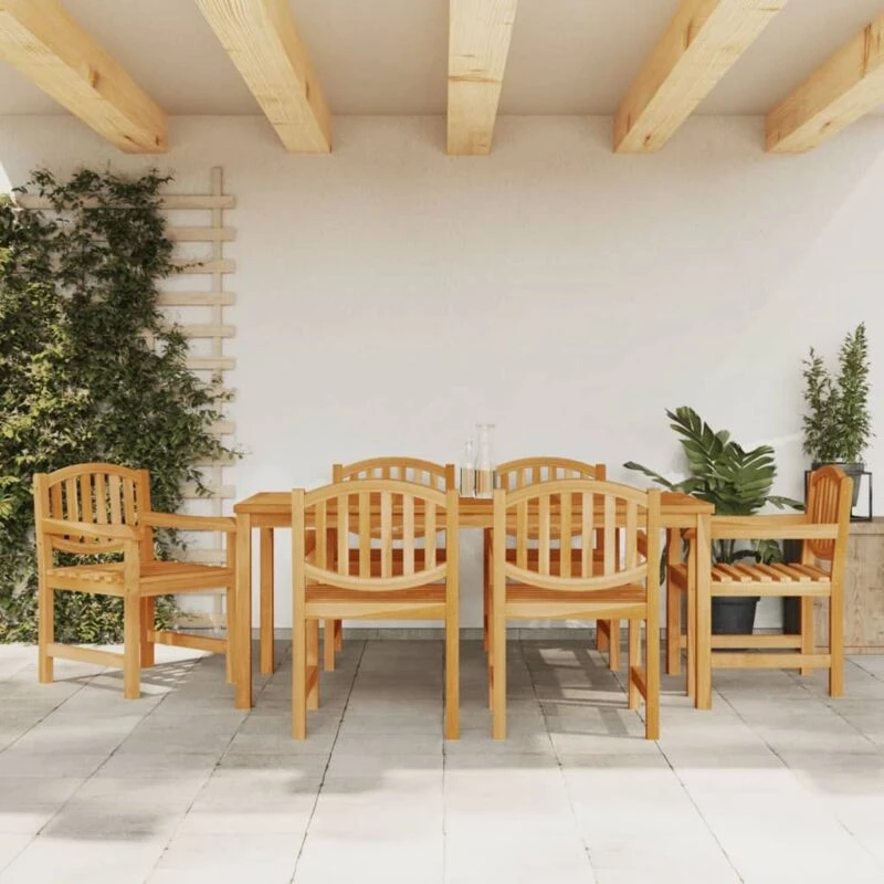 Image of VIDAXL 7 Piece Garden Dining Set Solid Wood Teak Vidaxl 3157934