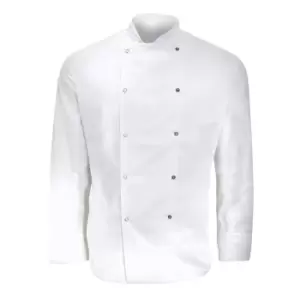 Image of Dennys Mens Long Sleeve Chefs Jacket / Chefswear (Pack of 2) (S) (White)
