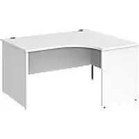 image of Dams International Left Hand Ergonomic Desk MP14ERWH 1,400 x 1,200 x 725 mm