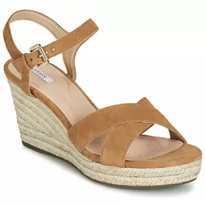 Image of Geox D SOLEIL womens Sandals in Brown,5,6,7,7.5,2.5,6