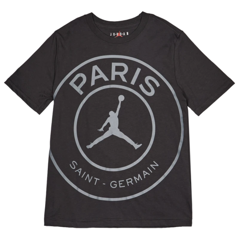 Image of Jordan PSG Kid's T-Shirts - Grey - Size 8 - 10 Years