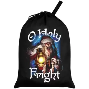 image of Grindstore O Holy Fright Christmas Santa Sack (One Size) (Black) - Black