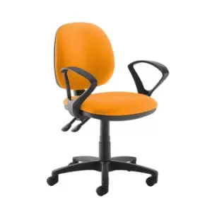 Image of Dams MTO Jota Medium Back PCB Operators Chair with Fixed Arms - Costa Blue