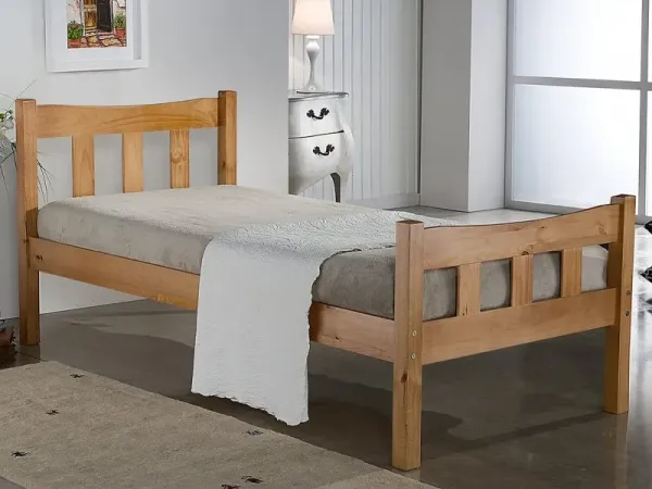Image of Birlea Miami 3ft Single Antique Pine Wooden Bed Frame
