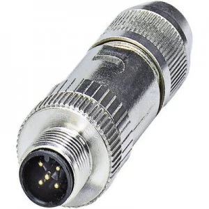 image of Phoenix Contact 1424658 Sensor/actuator connector M12 Plug, straight No. of pins (RJ): 5