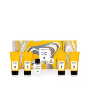 image of Acqua di Parma Barbiere The Daily Ritual Gift Set 20ml Colonia EDC + 40ml Shaving Cream + 40ml Aftershave Lotion + 40ml Shampoo + 40ml Facial Wash