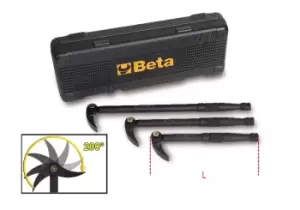 image of Beta Tools 966/C3 3pc Lever Set (Articulated, Flat & Curved Heads) 009660103