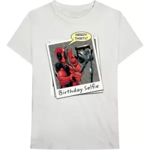 image of Marvel Comics - Deadpool Birthday Selfie Unisex XX-Large T-Shirt - Neutral