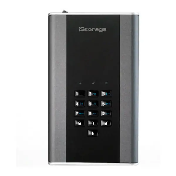 image of iStorage iStorage diskAshur DT2 256-bit 10TB USB 3.1 secure encrypted desktop hard drive IS-DT2-256-10000-C-G IS-DT2-256-10000-C-G