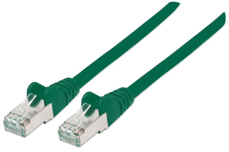 Image of Intellinet Network Patch Cable. Cat6A. 3m. Green. Copper. S/FTP. LSOH