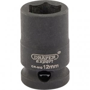 Image of Draper Expert 3/8" Drive Hi-Torq Hexagon Impact Socket Metric 3/8" 12mm