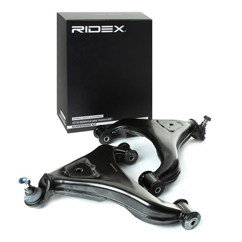 Image of RIDEX 772S0423 Control arm repair kit with ball joint, Front Axle Right, Control Arm Sheet Steel Suspension Kit (772)