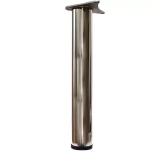 Image of Adjustable Breakfast Bar Worktop Support Table Leg 1100mm - Colour Inox - Pack of 3