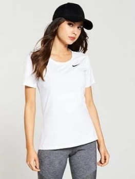 image of Nike Training Mesh Top White Size L Women