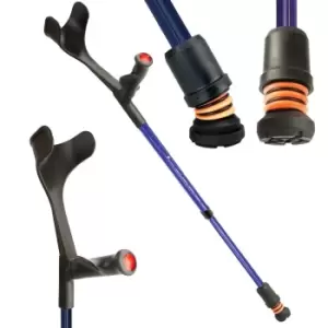 Image of Flexyfoot Comfort Grip Open Cuff Crutch - Blue - Right