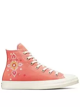 Converse Chuck Taylor All Star Canvas Hi - Dark Pink Size 5, Women