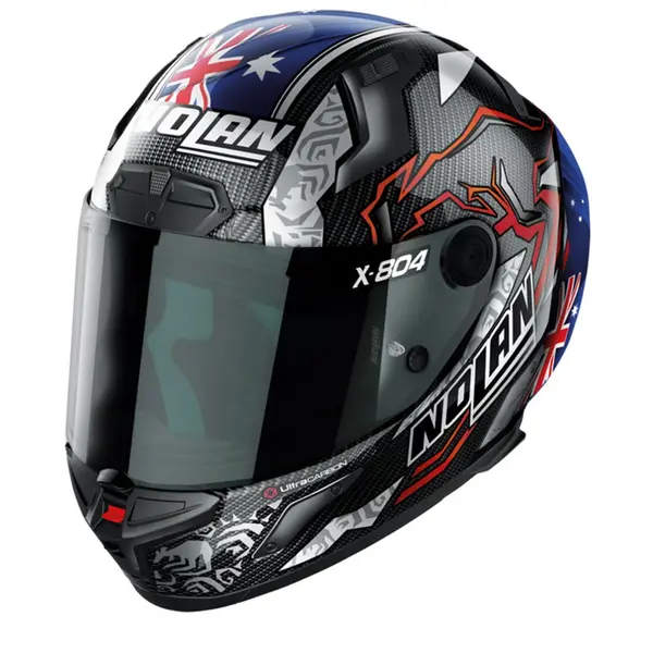 Image of Nolan X-804 RS Ultra Carbon Stoner 10th Anniversary 026 Replica Full Face Helmet Size XL
